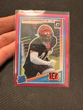 2025 Panini Donruss - Rated Rookie Demetrius Knight Jr. #385 Optic Preview Pink