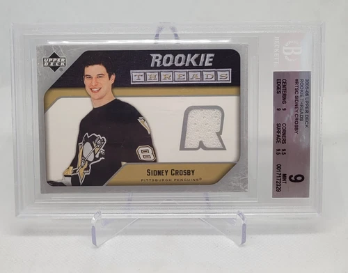 2005-06 Upper Deck - Rookie Threads #RT-SC Sidney Crosby BGS 9 Mint (MEM, RC)