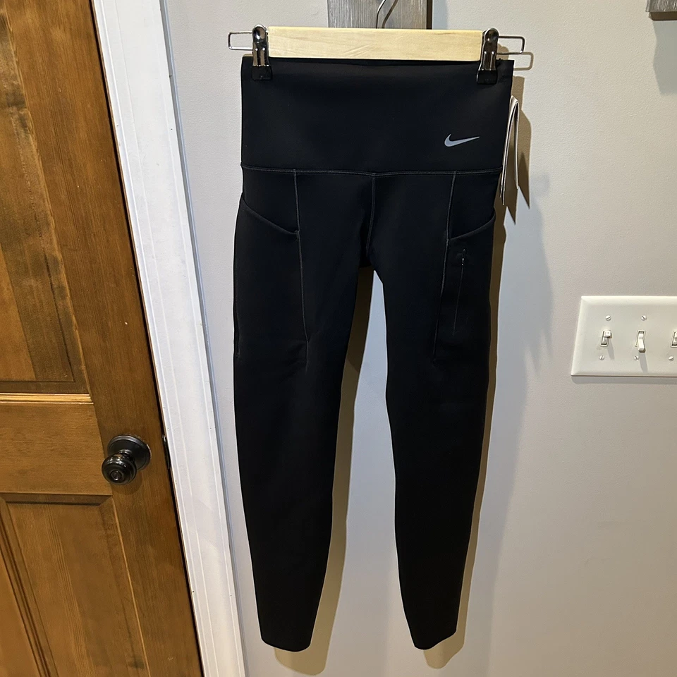 NUEVO CON ETIQUETAS - LEGGING NIKE GO MUJER CINTURA ALTA 7/8 NEGRO #DQ5636-NUEVO CON ETIQUETAS Foto 3 de 4
