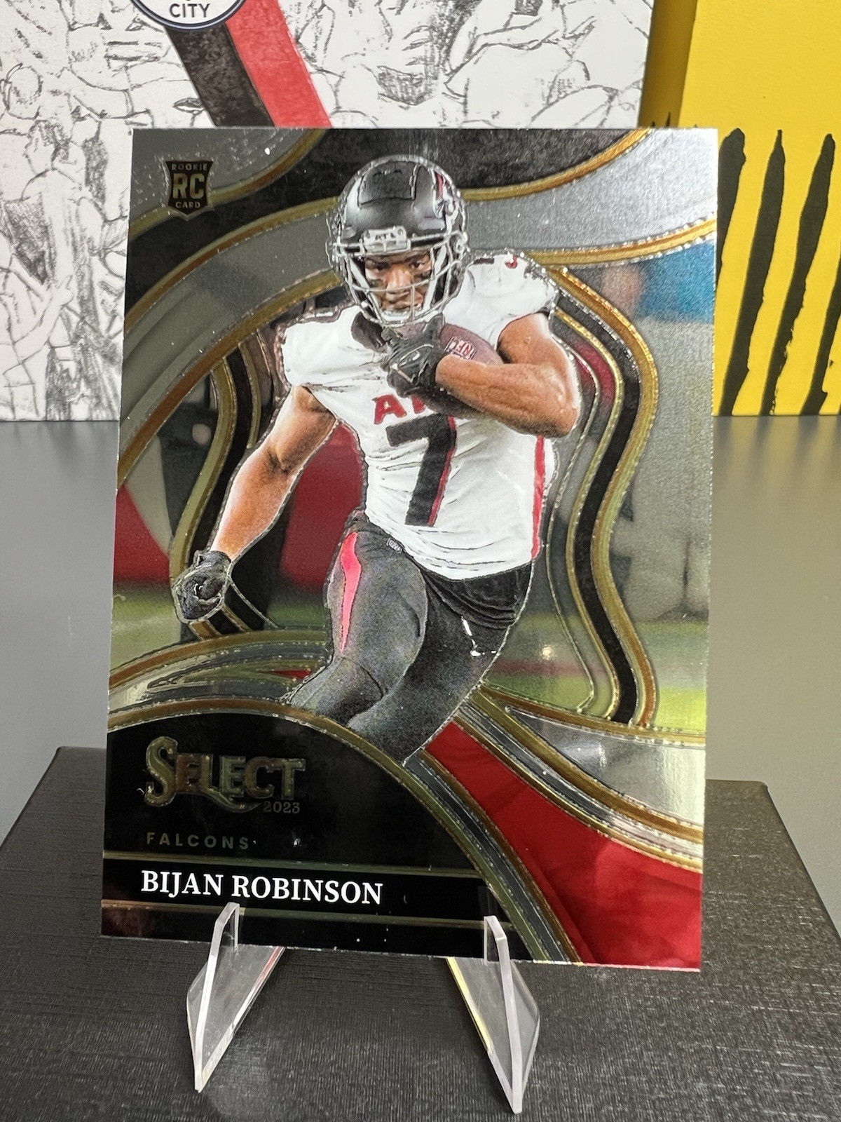 2023 Panini Select - Club Level Bijan Robinson #296 Silver Prizm (RC)