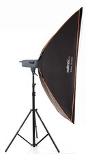 Walimex PRO VE 400 Excellence Studioblitz Blitz mit Softbox 75x150cm Stativ SET
