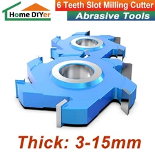 Carbide Tongue Groove Shaper Cutter 6 Teeth Slot Cutter Milling Cutter Woodwork