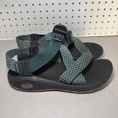 Chaco Mega Z Cloud Sandals Womens US 9 UK 7 EU 40 Green Black Brown Straps READ