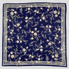 Vintage Burberry Handkerchief Neckerchief Bandana Pocket Square