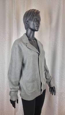 Esprit Damen Pullover Strickjacke Größe L Grau Baumwolle Ohne Mängel Art 230941