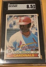 1979 O-Pee-Chee Lou Brock 8.5 Stunner! Cardinals HOF 3000 Hits 900 SB!