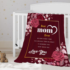 Best Mom Blanket for Mothers Day Blanket for Mom from Daughter Son Letter to Mom
