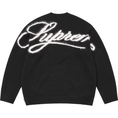 Supreme Angora Script Sweater Black
