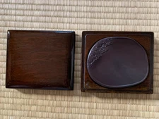 Duan Xiaokeng Inkstone Clouds in the sky Round Natural Stone Collection