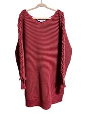 RuffleButts Tunic Sweater w/ Lace Up Sleeves, Size 8Y, Excellent Condition 