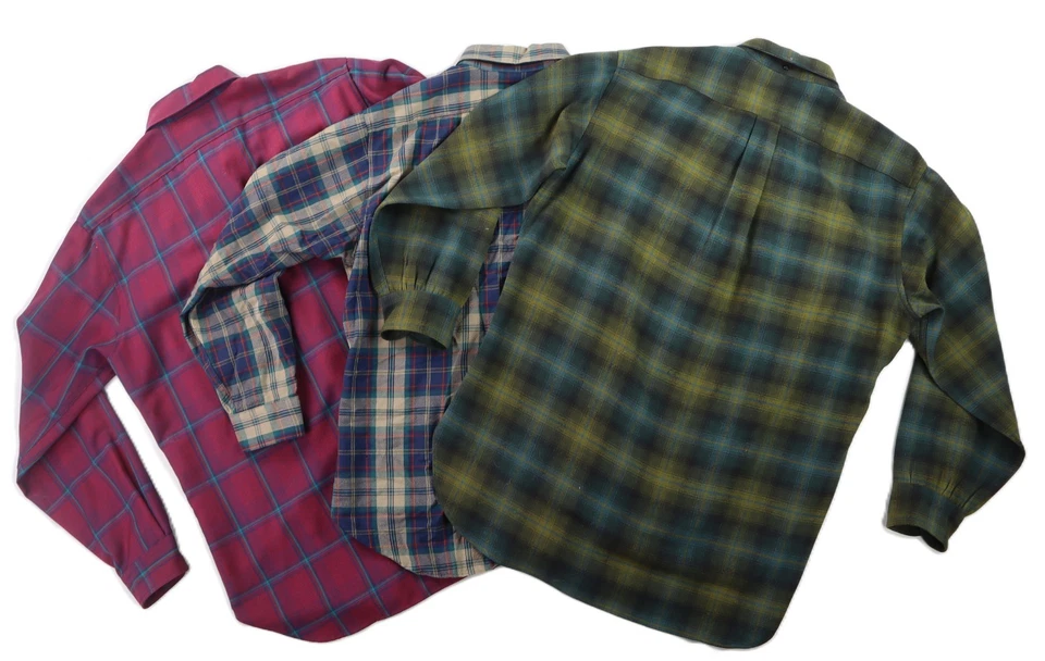 Lote de 3 Camisas De Colección Pendleton EE. UU. Para Hombres L Cuadros Abotonados Lana Fireside ANGUSTIA Foto 2 de 4