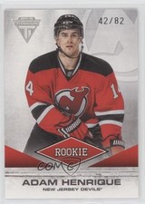 2011 Panini Titanium Rookie Draft Position Number 42/82 Adam Henrique #189 0c3