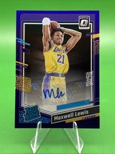 2023-24 Panini Donruss Optic Rated Rookie Maxwell Lewis Auto Purple #252 Prizm