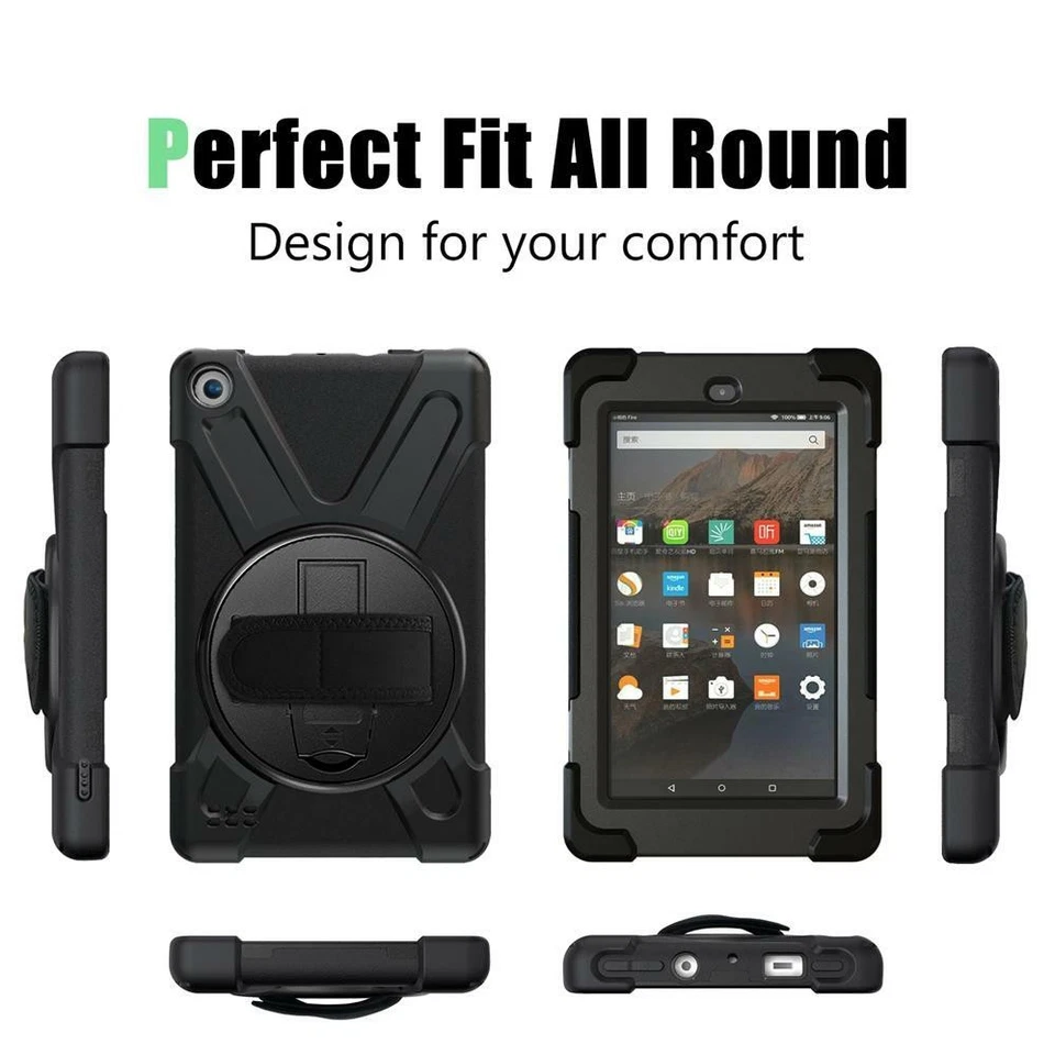 Amazon Kindle fire7/ HD 8/ HD 10 11th Shockproof Hybrid Rubber Tablet Case Cover - Image 3 of 4