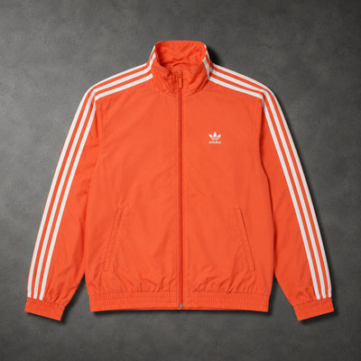 Adidas Originals Damen Jacke Gr. 38 Orange Trefoil 3 Streifen Windbreaker