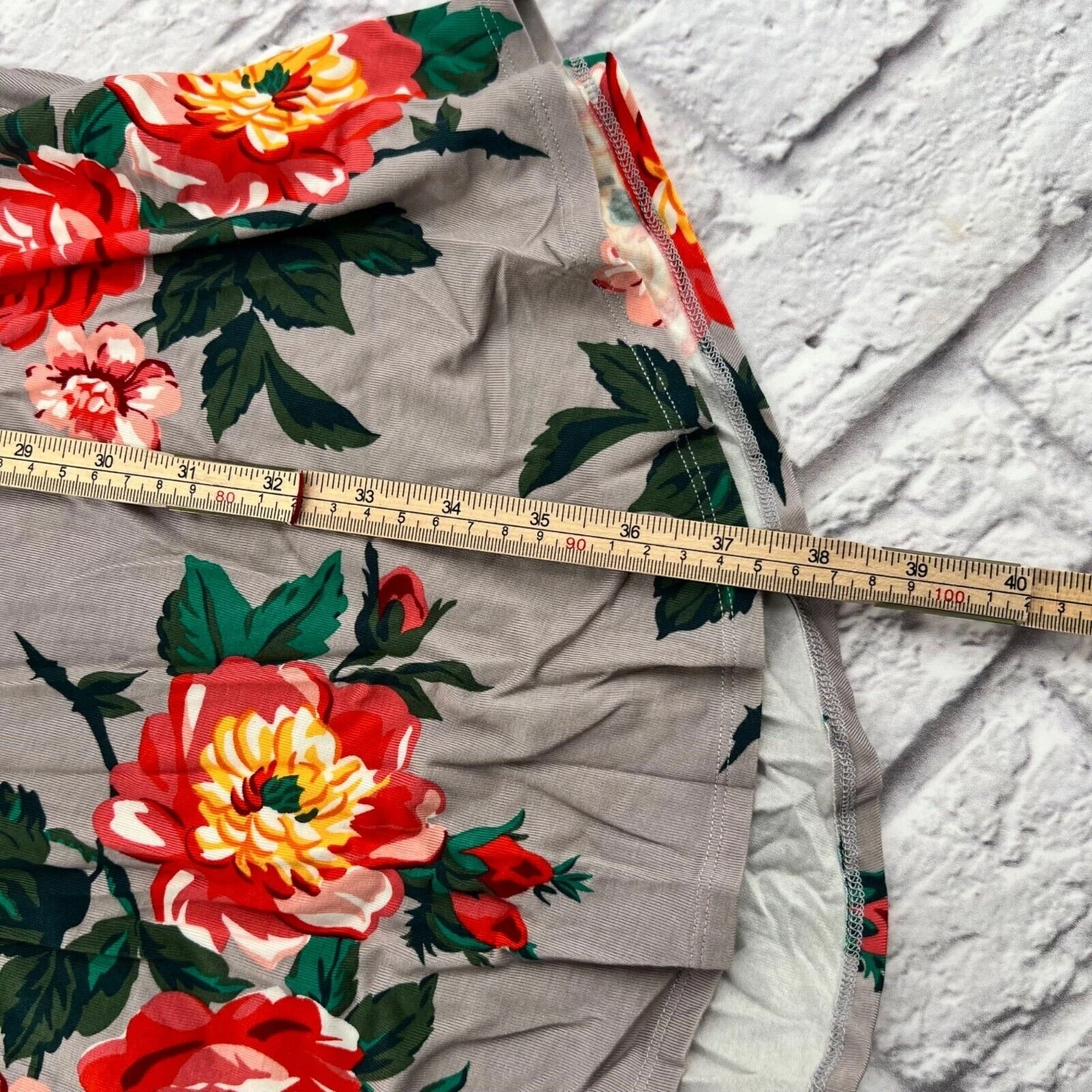 VETEMENTS Abito midi Matilda Jane donna sono un sognatore floreale luminoso manica lunga grigio grande