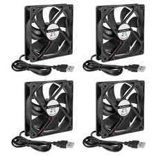 4Pcs 120Mm USB Brushless Cooling Fan 5V DC Quiet Mini Computer Appliance Fan