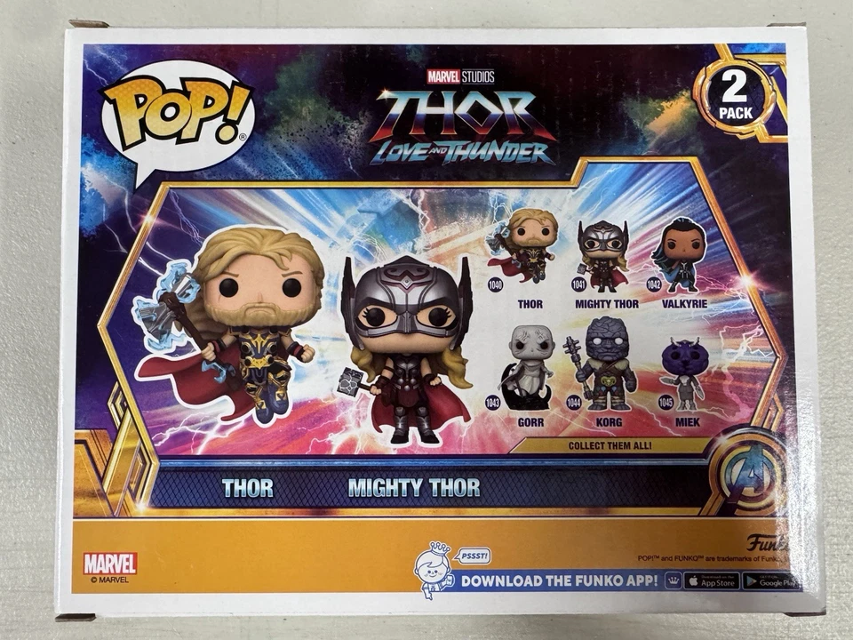 Thor & Mighty Thor (pacote com 2) ~ Marvel: Thor - Amor e Trovão ~ Vinil Funko Pop - Imagem 3 de 4