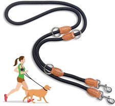 Multi-Function Hands Free Dog Rope Leash 7ft - Strong Dog Training Leads, 1...
