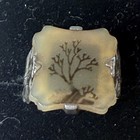 Rare Estate Vintage Sterling Silver Moss Agate Ring Size 5 3/4 — photo 3