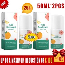 2x*50ml Natural Deodorant For Kids & Teens,Kids Whole Deodoran2025 Body U K.,