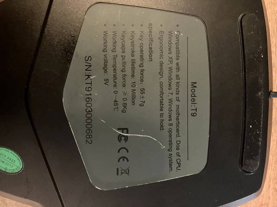 Hitman Deluxe T9 46 Key One Handed USB Wired Gaming Ergonomic Keyboard Keypad - Image 4 of 4