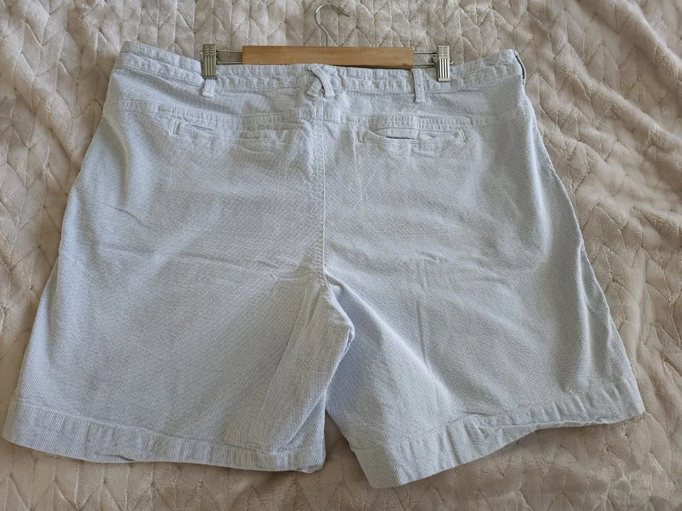 Pantalones Cortos Riders By LEE Azul Rayas 24W Plus W54NS47 ELÁSTICO Algodón Spandex  Foto 2 de 4