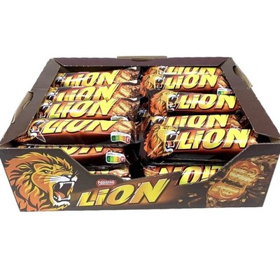 Nestle Lion Chocolate Bars 40 Pack 42g Each Bulk Box Wafer Caramel