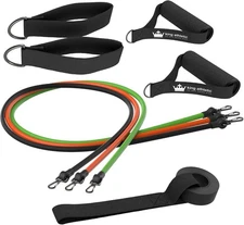 Resistance Bands with Handles & Door Anchor : Rubber Stretch Fitness Training Tu
