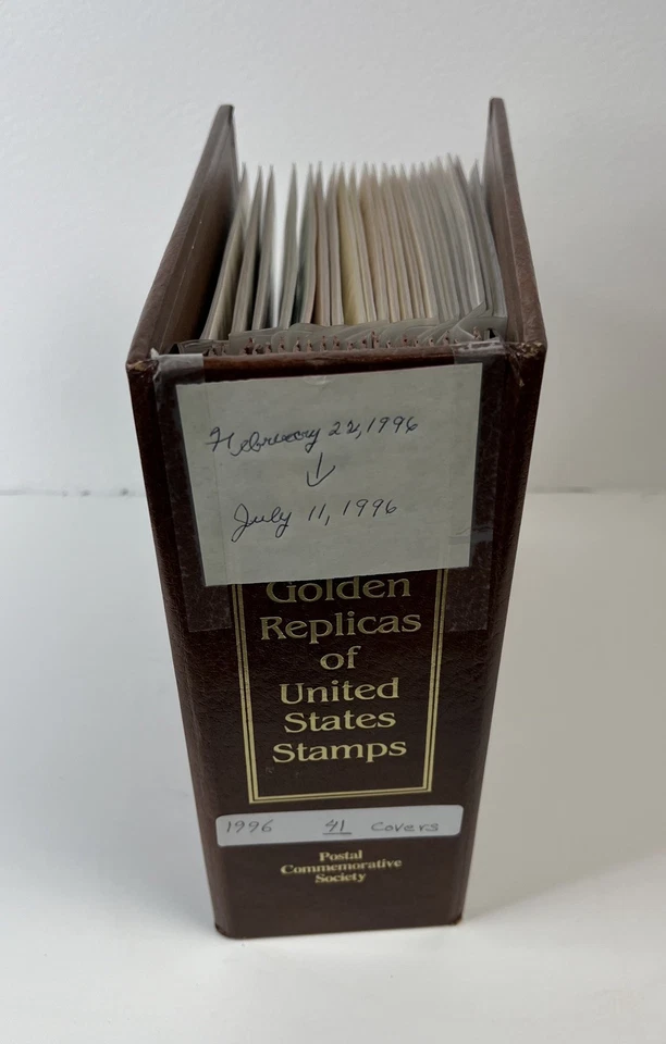 ¡Oferta! Lote de 41 estampillas de Estados Unidos réplicas doradas FDC 1996 - 41 portadas en un álbum Foto 4 de 4