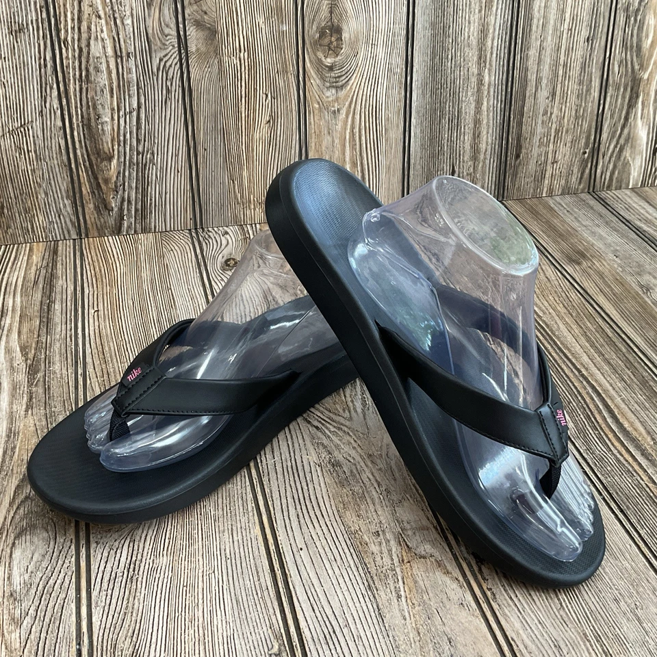 Chanclas informales Nike para mujer Bella Kai negras de goma suave talla 11 Foto 4 de 4