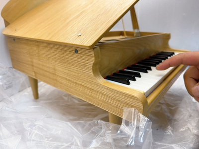 KAWAI Mini Grand Piano 1144 Wooden 32-Key Toy Piano Natural Brown