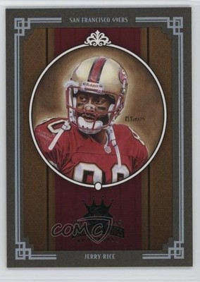 2005 Donruss Throwback Threads Gridiron Kings Green Framed 30/50 Jerry Rice p8v