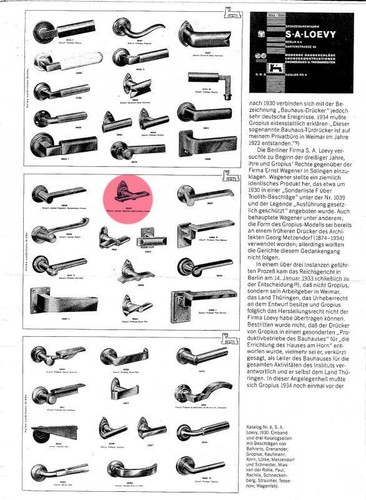 1 von 5 Bauhaus Fenstergriffen, Originale aus der Zeit, Wilhelm Wagenfeld - Bild 7 von 8