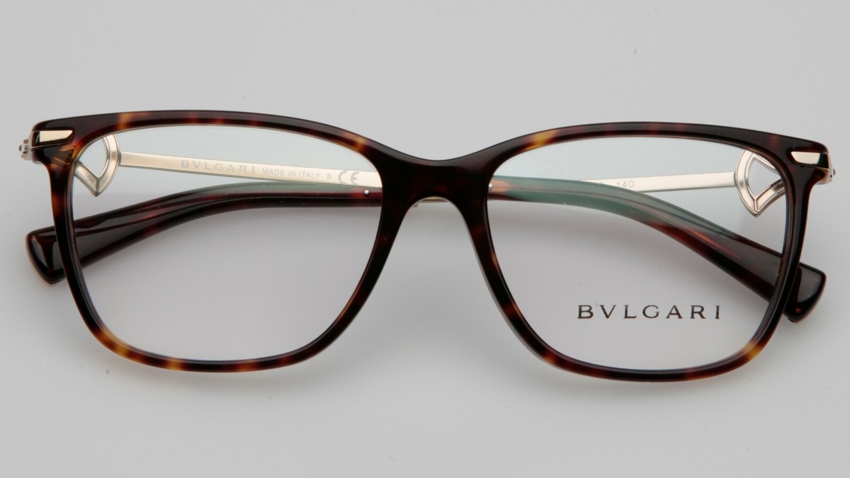 Bvlgari 4180-B 504 Eyeglasses W/ Rhinestones FRAME ONLY Tortoise Shell 52-16-140 NEW BVLGARI 4166-B 504 TORTOISE EYEGLASSES GLASSES 54-16  main image 2