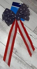 Old East Main Patriotic 19” Lawn & Garden Bow Decor - Lot of 4 - NEW