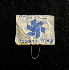 NORTHSTAR AT TAHOE Vtg 1980’s Ski Lift Ticket CALIFORNIA Souvenir Resort Travel