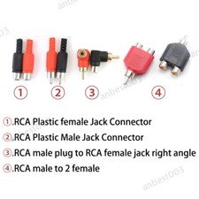 RCA Male Connector Jack Plug M/F AV Audio Converter angel 2RCA MALE female