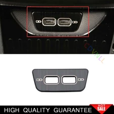 For VW Golf MK8 2020-2021 Black Steels Rear USB Socket Control Frame Trim 1PCS