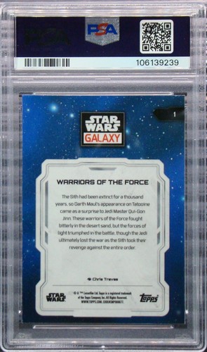 2024 Star Wars Galaxy Warriors Of The Force #1 PSA 8 Mini Diamonds Refractor - Picture 2 of 3