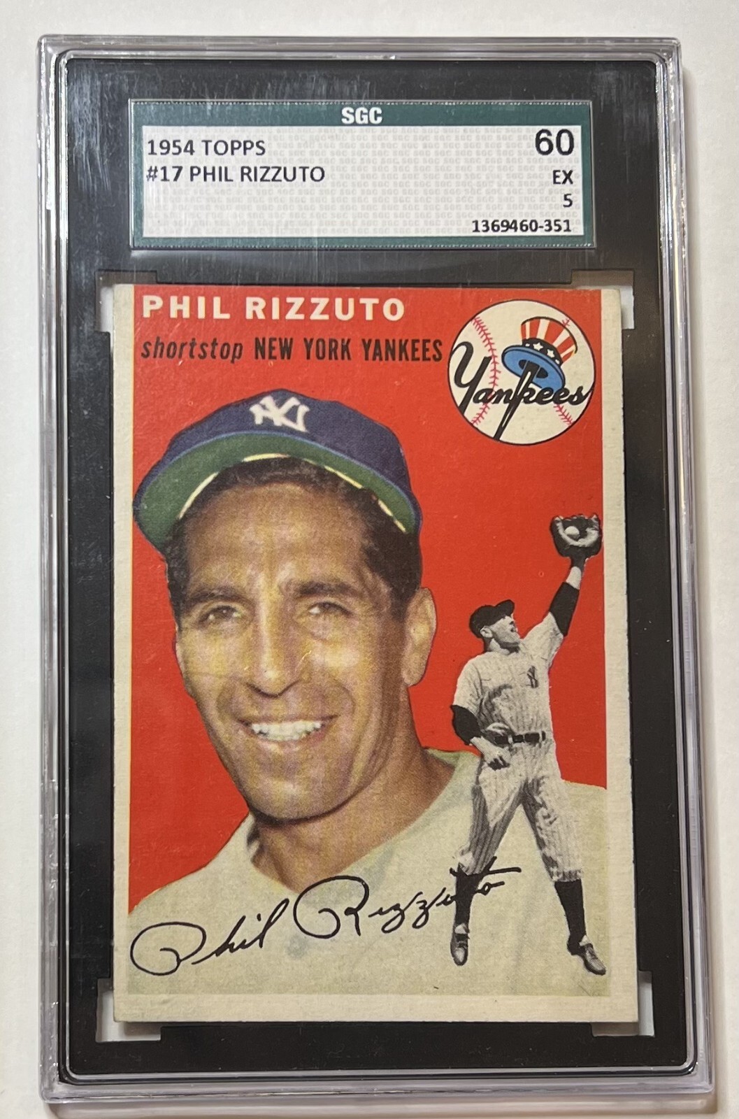 1954 Topps Phil Rizzuto #17 SGC EX 5 Yankees