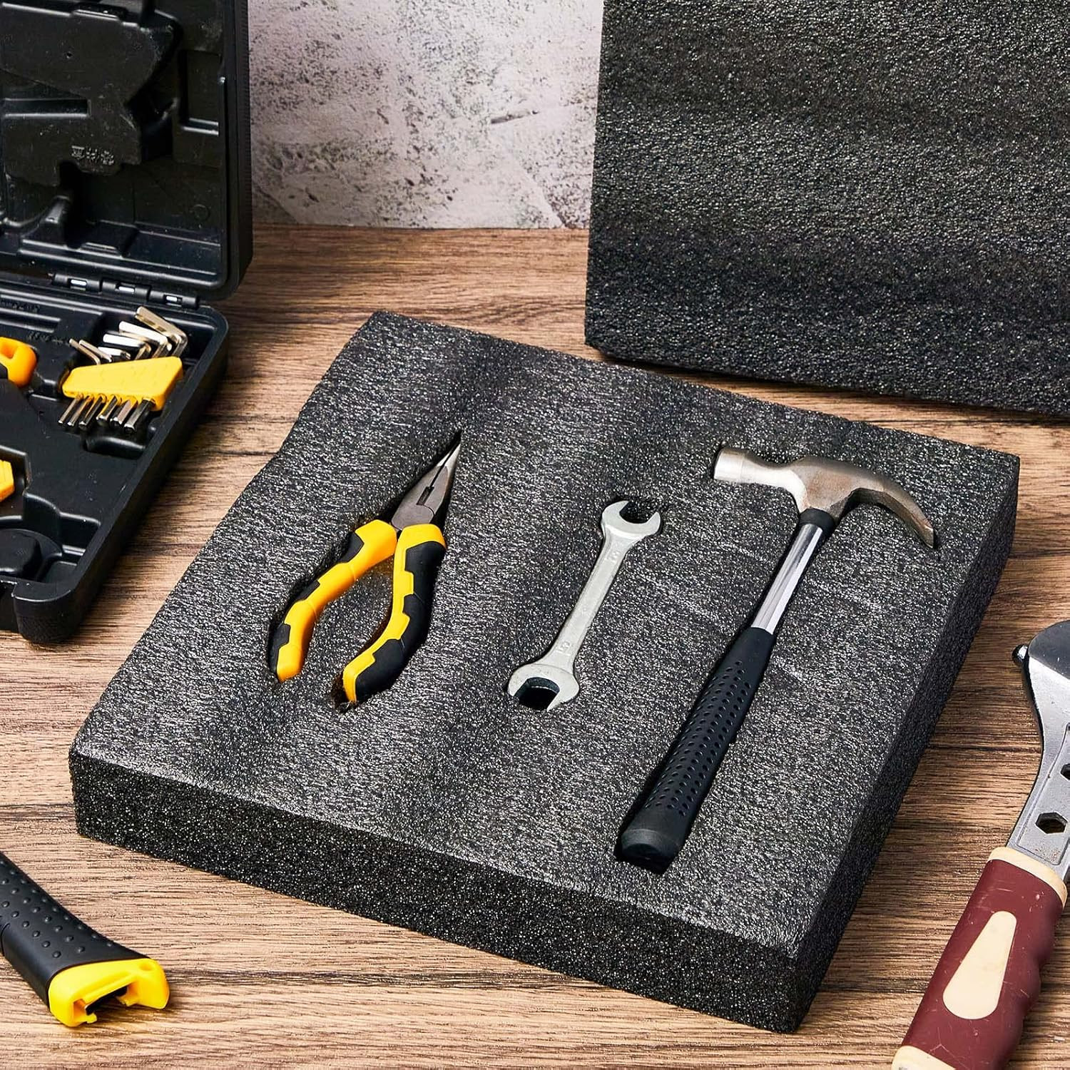 2 Pcs Customizable Polyethylene Foam Packing Foam Insert Sheets 12 X 12 X 1.5 I