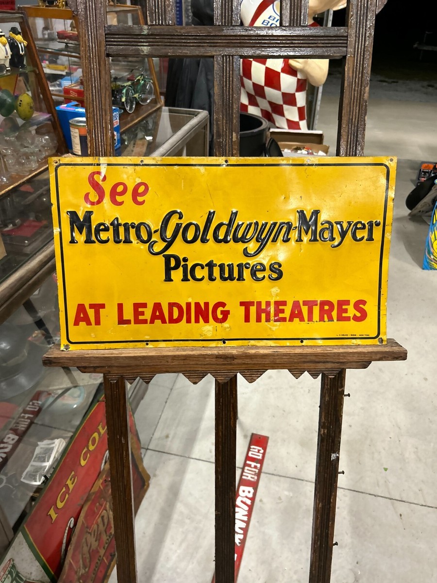Vintage Metro-Goldwyn-Mayer MGM Pictures at Theatres Metal