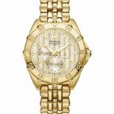 Armitron Men's 20/4664CHGP Multi-Function Gold-Tone Bracelet Watch New See Note