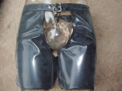 THE FEDERATION RUBBER LATEX  JEANS CHAPS SHORTS ALL SIZES 