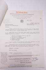 1940 Lamson Goodnow RR Donnelley Sons Co Chicago IL Prensa recortada efímera P686F