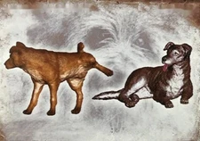 1:35 Die-cast Resin 2 Small Animal Scene Layout Model Assembly Kit Unpainted