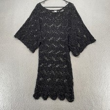 Venus Lace Dress Womens Medium Goth Grunge Coverup Layering Wide Sleeves Punk