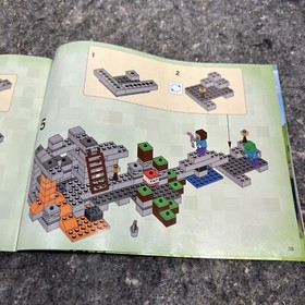 Lego Minecraft The Cave 21113 Replacement Manual Instructions Book Only