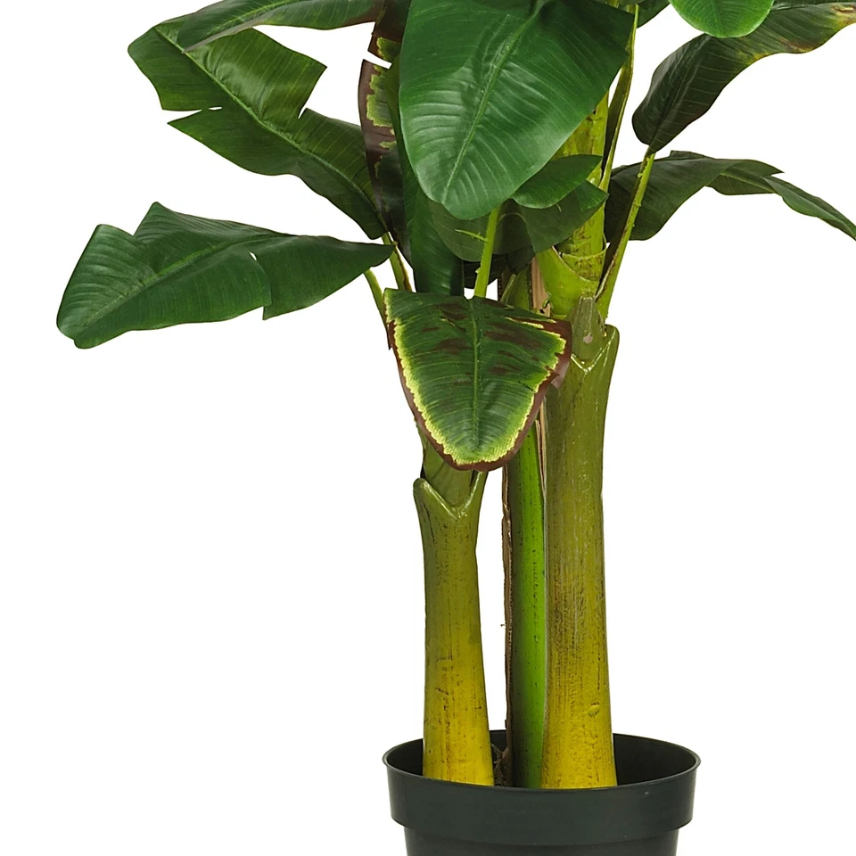 Nearly Natural 5226 6ft. Triple Stalk Banana Silk Tree  Green  53.25" x 13" x - Image 3 of 4